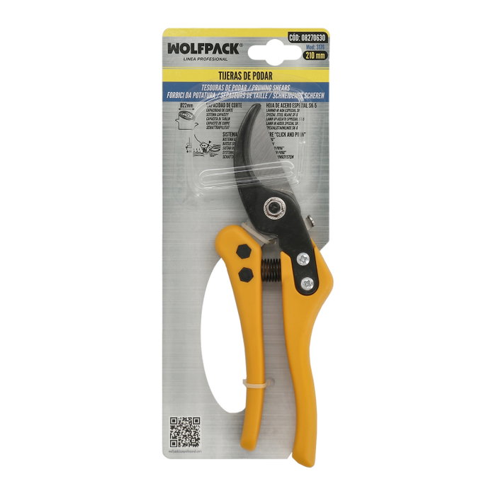 WOLFPACK LINEA PROFESIONAL Ciseaux de taille 3176-1, 210 mm, 1 main