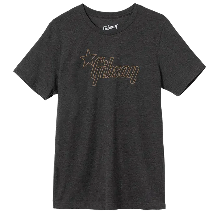 Gibson T-Shirts - Star Logo Tee (Charcoal), Medium Gibson T-Shirts - Star Logo Tee (Charcoal), Medium