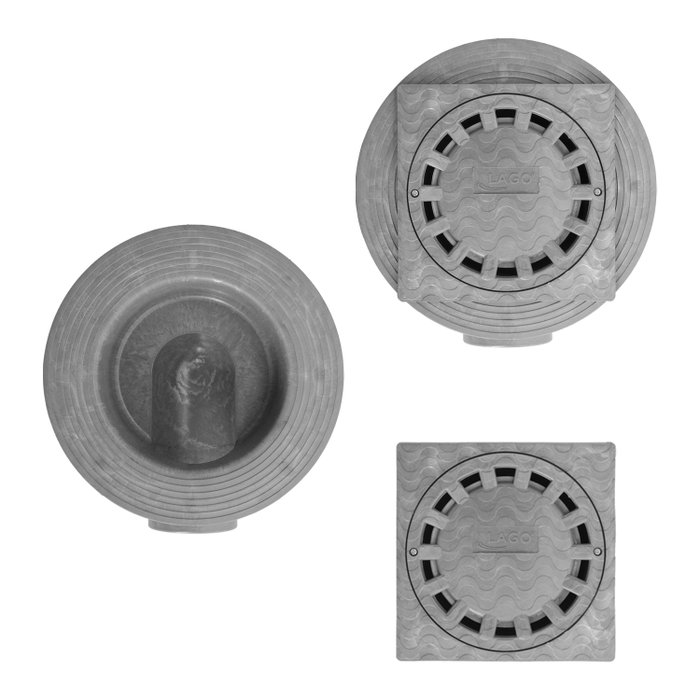 ABRISA Caldereta Sifónica PVC Horizontal 200x200/90mm