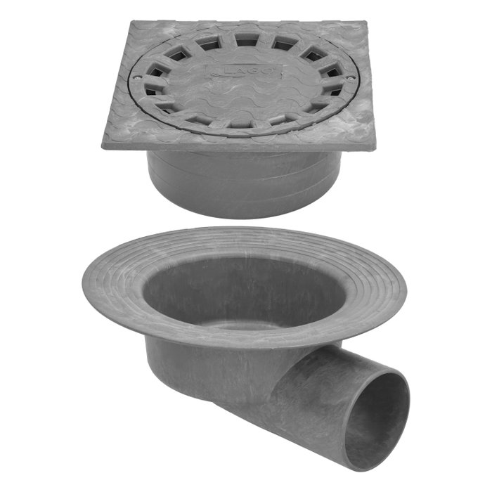 ABRISA Caldereta Sifónica PVC Horizontal 200x200/90mm