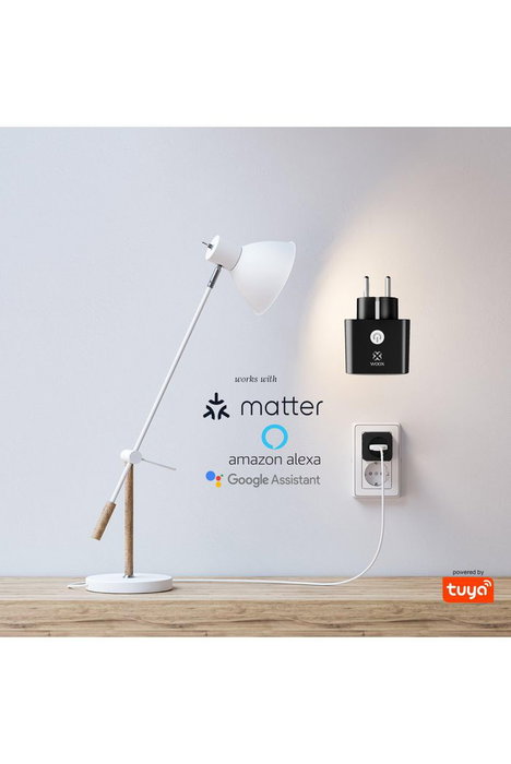 WOOX R6169 Prise Intelligente Ready Matter avec Surveillance d'Énergie, Prise EU Schuko, Compatible Alexa et Google Assistant sans Hub, Contrôle à Distance WOOX R6169 Prise Intelligente Ready Matter avec Surveillance d'Énergie, Prise EU Schuko, Compatible Alexa et Google Assistant sans Hub, Contrôle à Distance