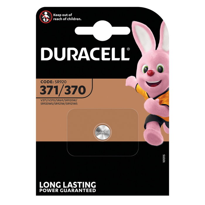 Duracell Pila para reloj 370/371 (SR69) Blister 1u Duracell Pila para reloj 370/371 (SR69) Blister 1u
