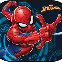 Licensing CZ10619 Pare-Soleil Latéral Spiderman 44x35 cm Fixation Statique Double Couche