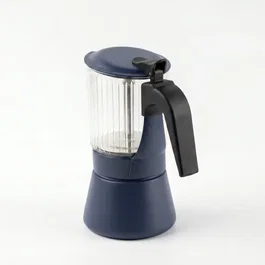 Inoxibar Cafetière italienne Bleu 9 tasses, Verre borosilicaté, Induction