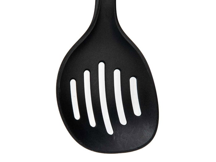 Kinvara Écumoire de Cuisine avec Manche en Bois 11x4x35 cm, Naturel et Noir (Set de 12)