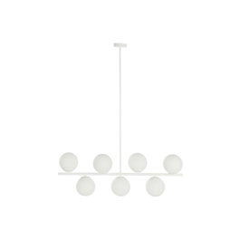 Suspension DKD Home Decor 98 x 45 x 30 cm Verre Métal Blanc 50 W