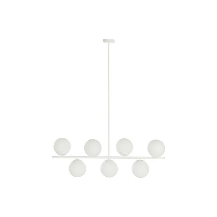 Suspension DKD Home Decor 98 x 45 x 30 cm Verre Métal Blanc 50 W Suspension DKD Home Decor 98 x 45 x 30 cm Verre Métal Blanc 50 W