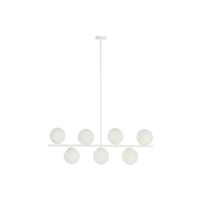 Suspension DKD Home Decor 98 x 45 x 30 cm Verre Métal Blanc 50 W Suspension DKD Home Decor 98 x 45 x 30 cm Verre Métal Blanc 50 W