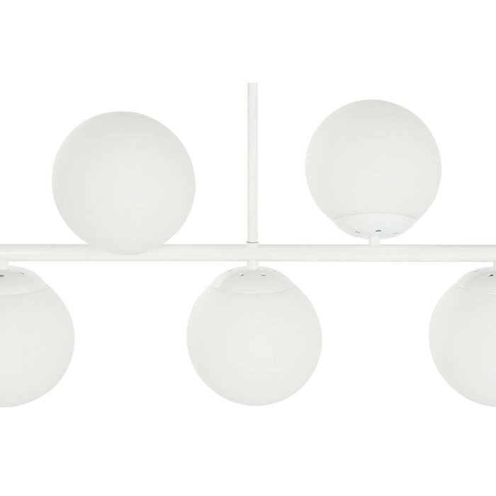 Suspension DKD Home Decor 98 x 45 x 30 cm Verre Métal Blanc 50 W Suspension DKD Home Decor 98 x 45 x 30 cm Verre Métal Blanc 50 W
