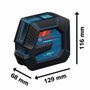 Bosch Professional GLL 20-22 G avec lignes laser vertes et batterie BA 3.7V 3.0Ah en coffret