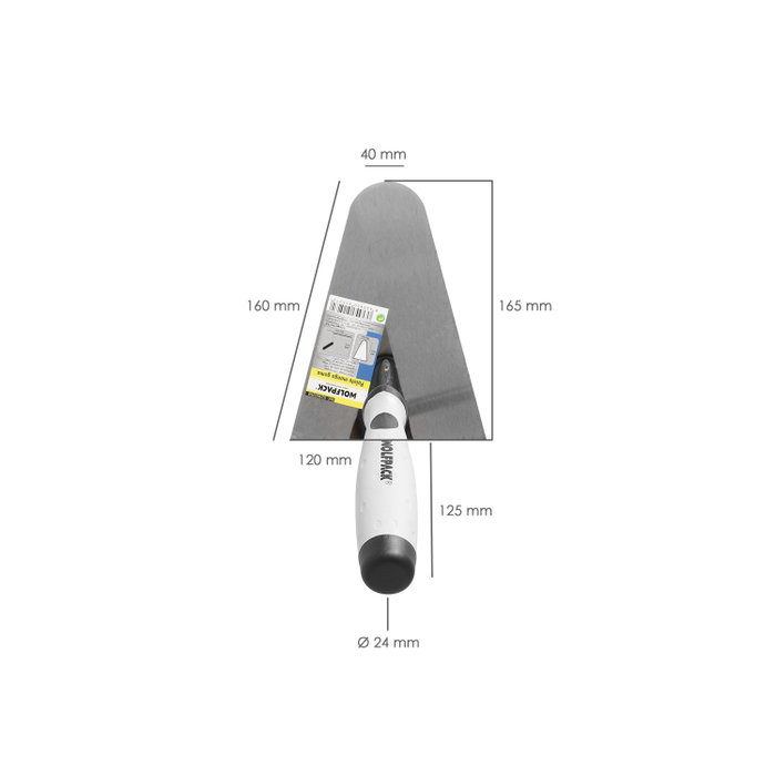 WOLFPACK LINEA PROFESIONAL Truelle Maurer Gummy-grip 344 165 x 120 mm