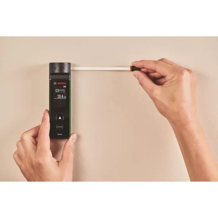 Bosch Zamo Télémètre Laser Rechargeable USB, Précision 3 mm, Portée 25 m avec Calcul de Surface