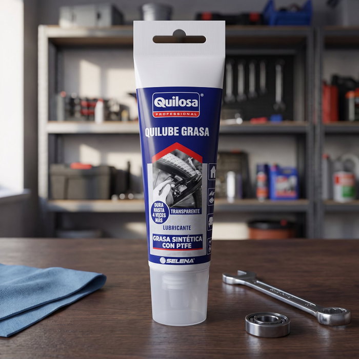 QUILOSA Graisse teflonée synthétique avec PTFE, tube de 100 g, blanc