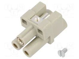 HARTING Insert de contact femelle HDC Han Q, 40A, 400V, 2P+PE