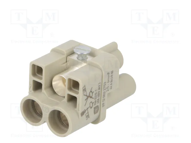HARTING Insert de contact femelle HDC Han Q, 40A, 400V, 2P+PE HARTING Insert de contact femelle HDC Han Q, 40A, 400V, 2P+PE