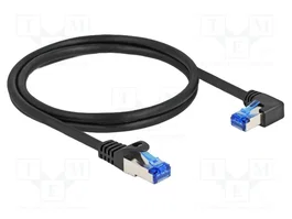DELOCK Câble Ethernet Patch Cord S/FTP Cat 6a 1m Noir