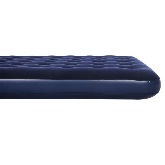 Bestway Matelas gonflable Horizon Double floqué bleu avec pompe électrique Sidewinder - Pour camping et maison - Capacité 295 kg