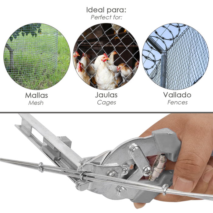 WOLFPACK LINEA PROFESIONAL Pince agrafeuse pour grillages et clôtures avec 600 agrafes