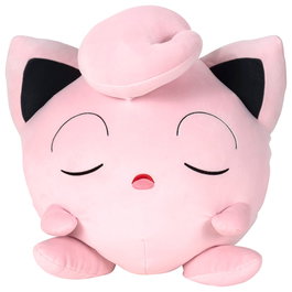 JAZWARES Peluche Pokemon Jigglypuff Dormant - Jouet en Peluche Souple - Taille Environ 45 cm