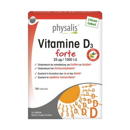 PHYSALIS Vitamina D3 Forte 100 capsules