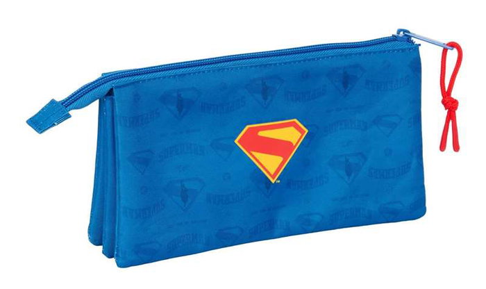 Safta Portatodo Triple Superman - Organisateur et range-tout pour enfant, dimensions 22 x 12 x 3 cm, recommandé à partir de 36 mois