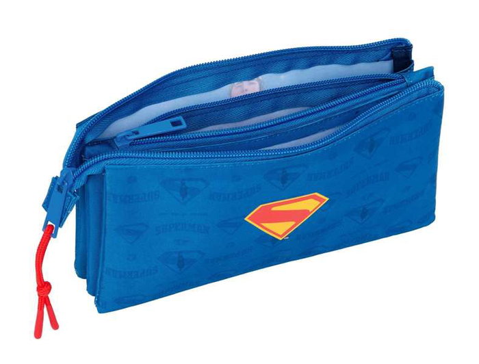 Safta Portatodo Triple Superman - Organisateur et range-tout pour enfant, dimensions 22 x 12 x 3 cm, recommandé à partir de 36 mois