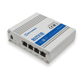 Teltonika Networks RUTX10 Routeur WiFi 5 Enterprise Dual-Band AC, 4 Ports Gigabit Ethernet, Quad Core ARM Cortex A7, Bluetooth LE, RutOS