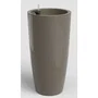 Artevasi Pot de fleurs Santorini SWS 78 BR - Intérieur/Extérieur - Plastique résistant UV - Ø40 x H78 cm - 72 L - Taupe