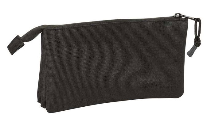Safta Portatodo Triple atco. de Madrid - Trousse Triple Teen Noir 22 x 12 x 3 cm - À partir de 3 ans