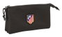 Safta Portatodo Triple atco. de Madrid - Trousse Triple Teen Noir 22 x 12 x 3 cm - À partir de 3 ans