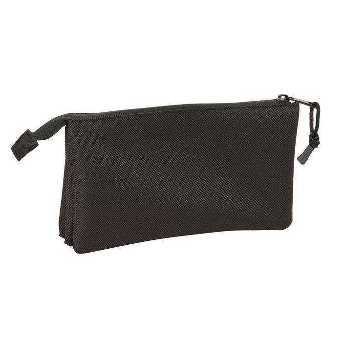 Trousse Fourre-Tout Triple Atlético Madrid Noir 22 x 12 x 3 cm