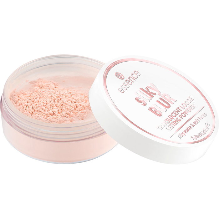 Essence Silky Blur - Poudre libre translucide teintée pêche pour fini mat et naturel, sans flashback, 9 g Essence Silky Blur - Poudre libre translucide teintée pêche pour fini mat et naturel, sans flashback, 9 g