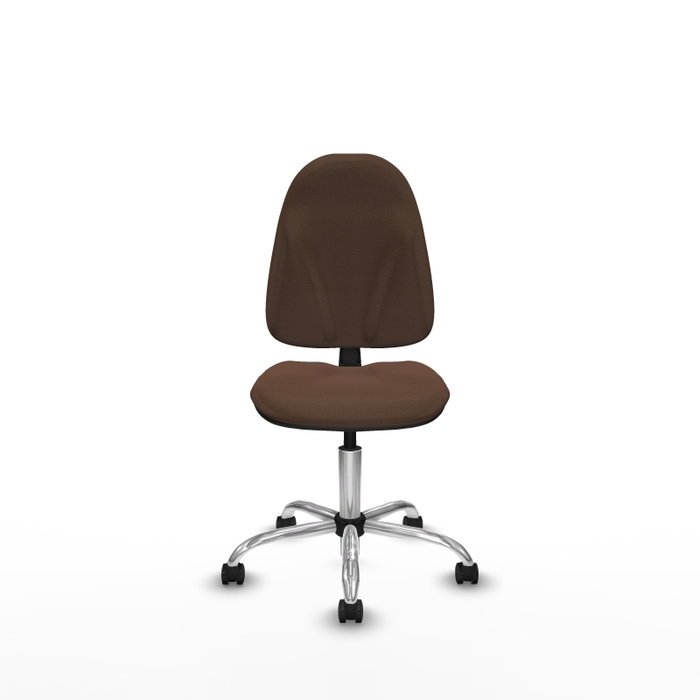 PIQUERAS Y CRESPO Chaise de bureau Algarra, tissu marron foncé, sans accoudoirs PIQUERAS Y CRESPO Chaise de bureau Algarra, tissu marron foncé, sans accoudoirs
