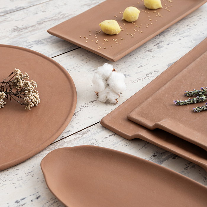 Quid Dessous d'Assiette Quid Mineral Terre cuite Céramique 33 cm (6 Unités) de 6 pièces