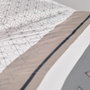 Today Parure de couette Géométrique Beige, Noir et Blanc, 240x200 cm