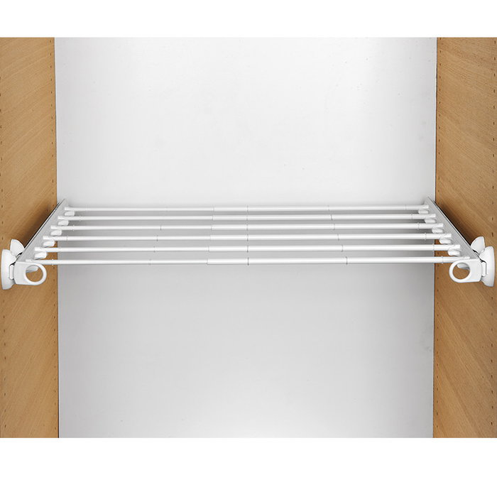 SERVETTO Pantalonier extensible à extraction totale et fermeture amortie - 1228.151 / 1228.153 - Finition aluminium/plastique - Marron