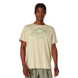 T-shirt à manches courtes homme Asics Fujitrail Logo Beige 42