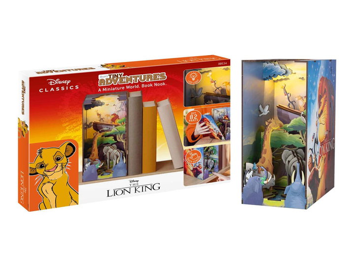 Disney maquette Book Nook Tiny Adventures Le Roi lion 23 cm Disney maquette Book Nook Tiny Adventures Le Roi lion 23 cm
