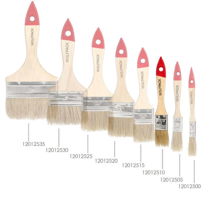 WOLFPACK LINEA PROFESIONAL Pinceau Brico double poils blancs Nº 15 WOLFPACK LINEA PROFESIONAL Pinceau Brico double poils blancs Nº 15