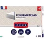 Dodo Surmatelas 160 x 200 cm, Enveloppe 65% Polyester 35% Coton, Garnissage Polyester Fibre Creuse 500g/m2