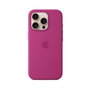 Apple iPhone 16 Pro Coque en Silicone avec MagSafe Fuchsia