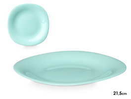 Vivalto Assiette Dessert Carrée Opale Vert 21,5 cm (Set de 24)