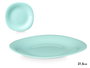 Vivalto Assiette Dessert Carrée Opale Vert 21,5 cm (Set de 24)
