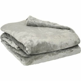 Poyet Motte Plaid en Microflanelle Perle, 130 x 170 cm