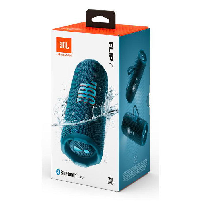 JBL Flip 7 - Enceinte Bluetooth Stéréo Portable - Bleue - Réf. JBLFLIP7BLU