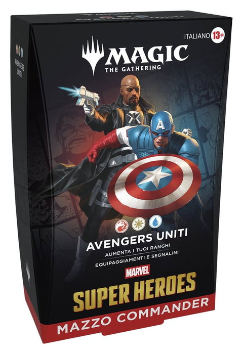 Wizards of the Coast Magic the Gathering Marvel Super Heroes Commander Decks Carton (4) *ITALIEN* Wizards of the Coast Magic the Gathering Marvel Super Heroes Commander Decks Carton (4) *ITALIEN*