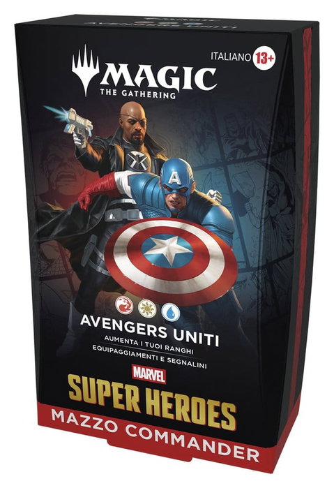 Wizards of the Coast Magic the Gathering Marvel Super Heroes Commander Decks Carton (4) *ITALIEN* Wizards of the Coast Magic the Gathering Marvel Super Heroes Commander Decks Carton (4) *ITALIEN*