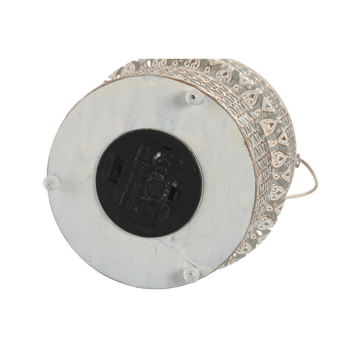 Home ESPRIT Lanterne Arabe Blanc et Doré avec LED
