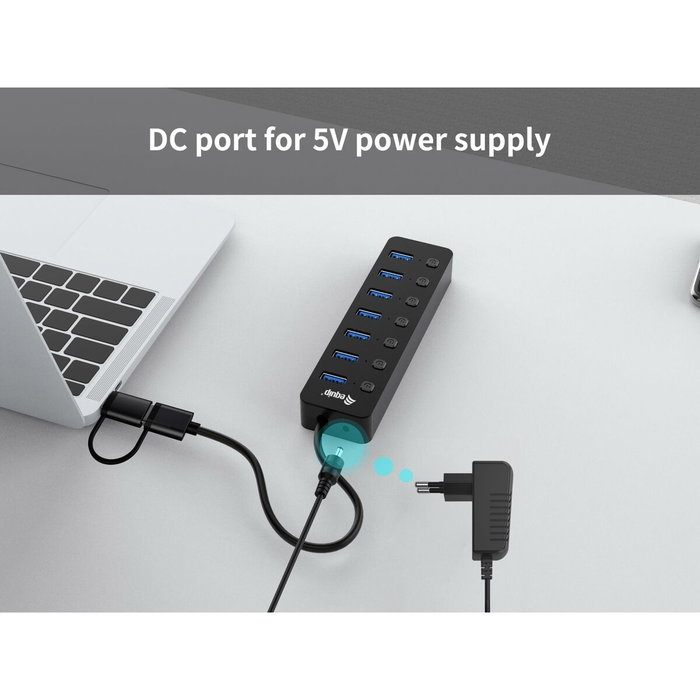 Câble USB Equip 128965 Bleu foncé 30 cm