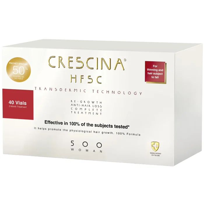 Labo Crescina Transdermic HFSC 500 Sérum de traitement en ampoules (20 + 20 ampoules de 3.5 ml) Labo Crescina Transdermic HFSC 500 Sérum de traitement en ampoules (20 + 20 ampoules de 3.5 ml)